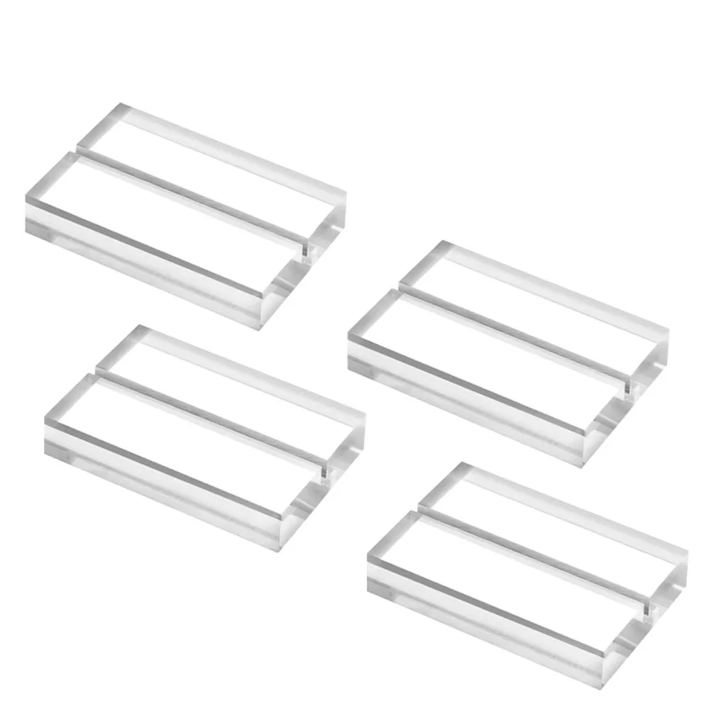

4Pcs Clear Acrylic Card Slot Holder Stand Transparent Base for Wedding Signs Table Number Display Acrylic Stand