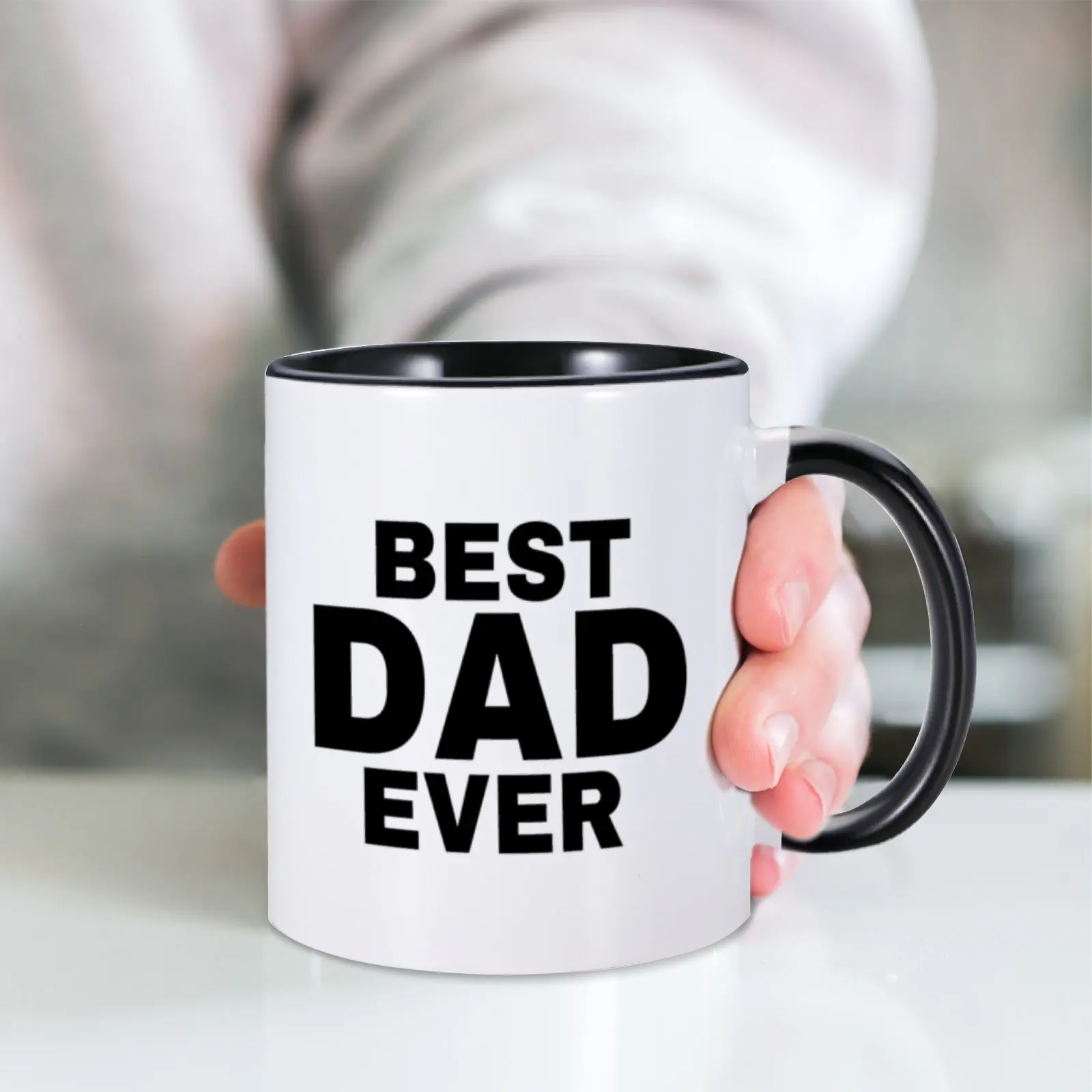 Custom Father's Day Gift Coffee Mug Best Dad Ever Creative Beer Tea Mugs Father Papa Birthday Gift Tea Cup Gift from Daughter