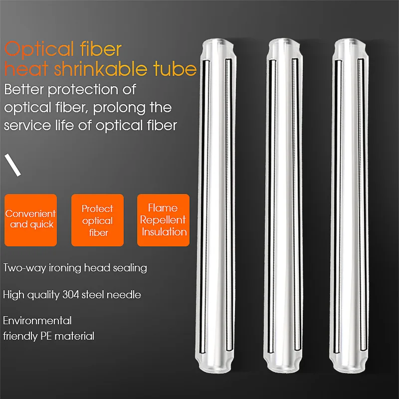 

Optical Fiber Heat Shrink Tubing 60mm Double Needle Coarse Pipe FTTH Leather Fiber Optic Cable Hot Melt Fusion Splice Sleeve