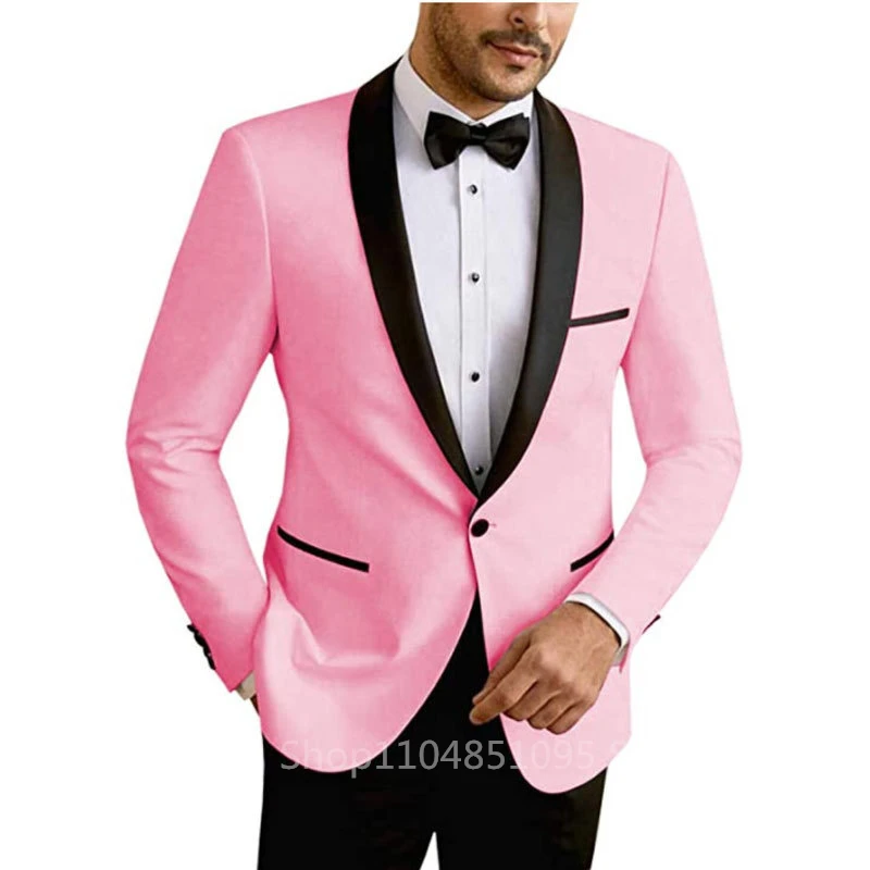 

(One Blazer)Latest Casual Solid Men's Blazer Slim Fit Groom Wedding Suit Jacket Fashion Best Man Dinner Tuxedo Coat for Business