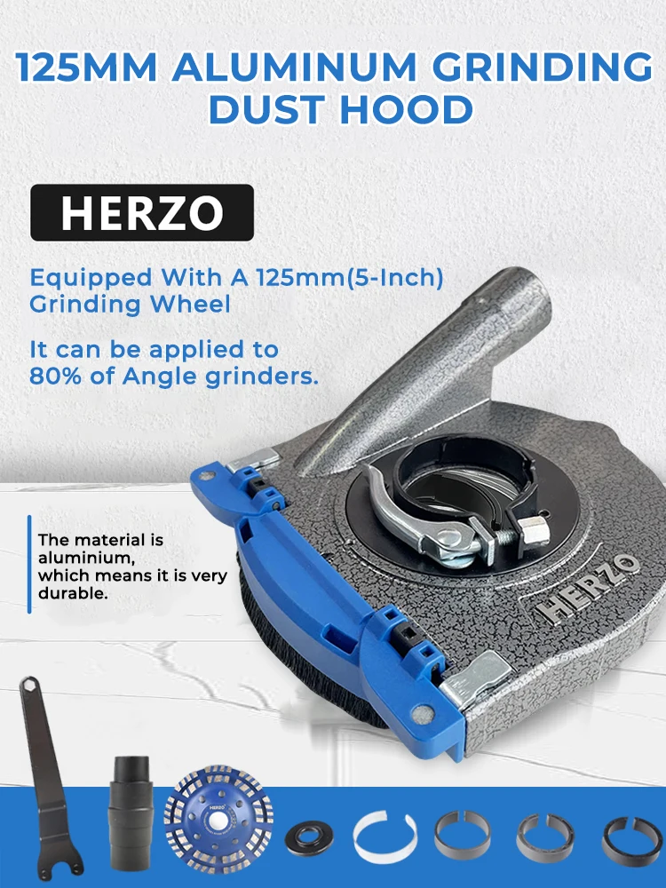 125MM Aluminium Grinding Dust Shroud For Angle Grinder With 125MM Grinding wheel