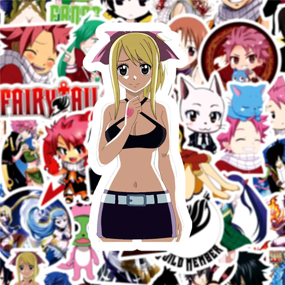 10/30/50pcs Anime FAIRY TAIL  Stickers Etherious Natsu Dragneel Decals Laptop Phone Fridge Skateboard Kids Cartoon Sticker Toys