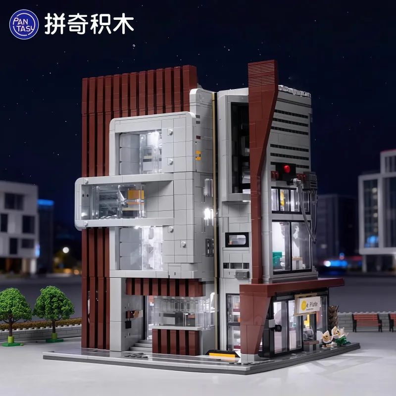 

Pantasy Архитектурный дизайн Офис собирает строительные блоки Вид на улицу Коллекция игрушек Модель Украшения Детский праздничный подарок