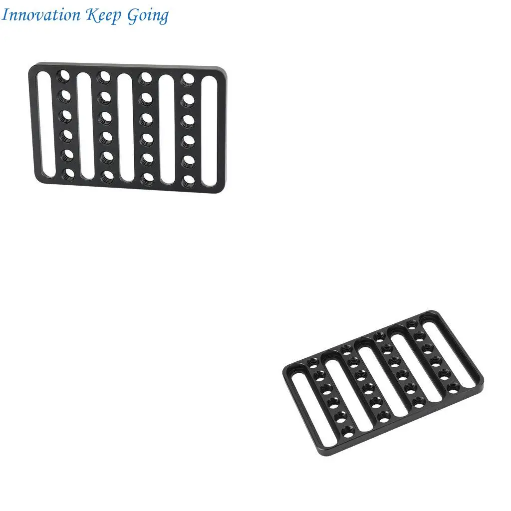 E65C Universal-Montageplatte für DSLR-Kamerakäfige mit zusätzlichen 1/4-Zoll-Gewindelöchern, Metall-Kamerahalterung, Käsebrett