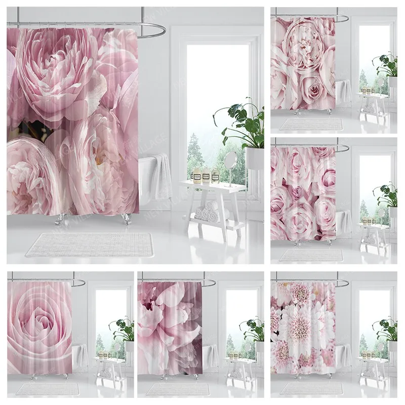 Waterproof fabric shower curtains Bathroom curtain accessories 180x200 Bath curtain for shower 240*200 nordic boho decoration