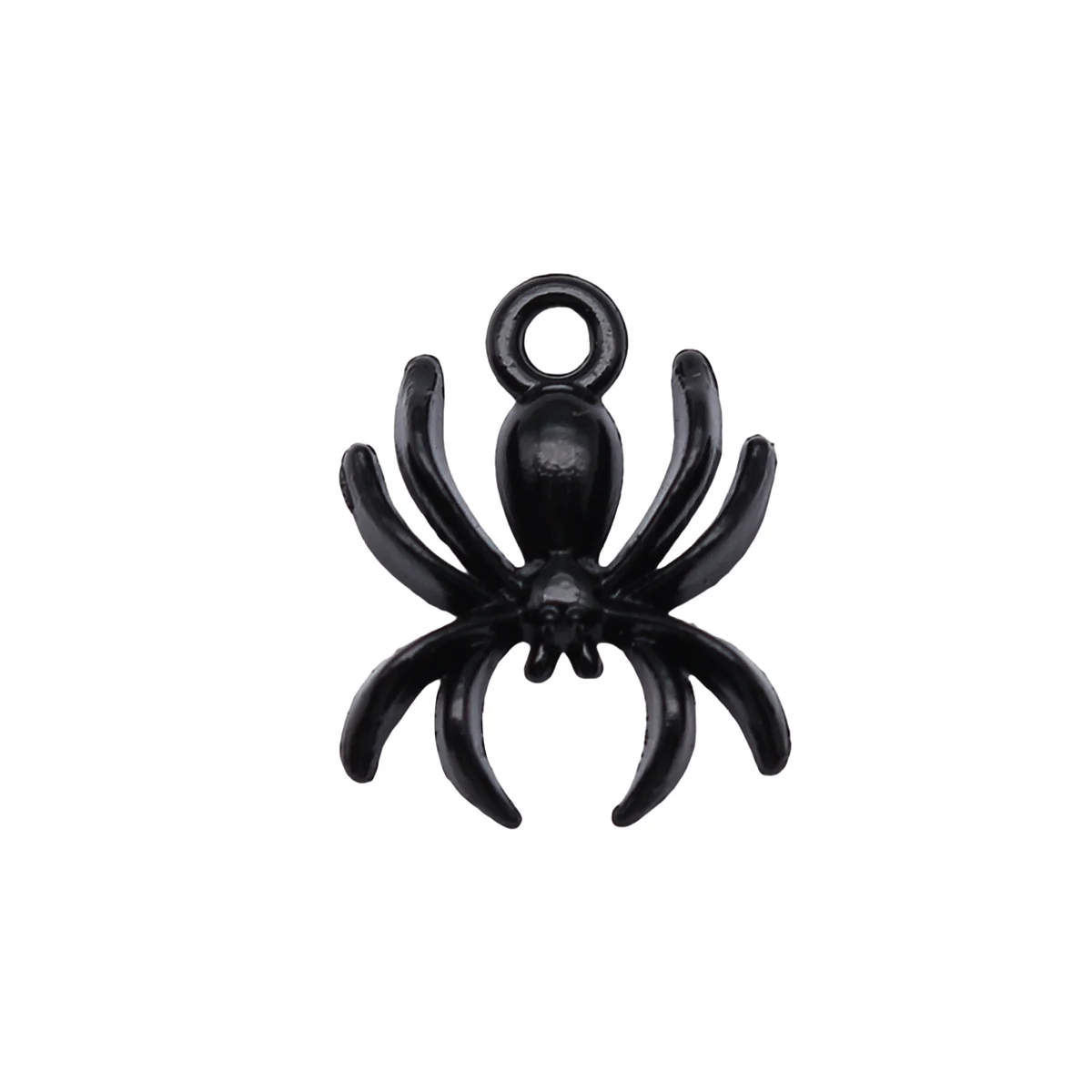 WYSIWYG 20pcs 17x14mm Black Color & Antique Silver Color Halloween Spider Handmade Charms Pendant DIY For Bracelet Necklace