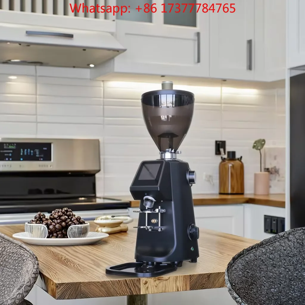 Commercial Automatic Espresso 74mm Flat Burr Type Electric Coffee Bean Grinder with LCD Display