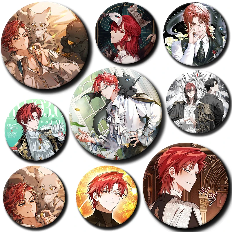58mm Comic Anime Brooch Badge Korean Manga T-Trash of The Count’s Family Soft Button Pin  Bag Decor Accessories Gift for Women