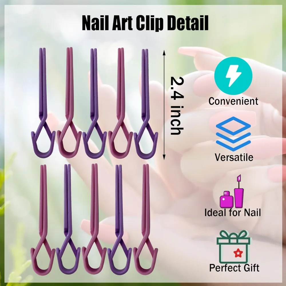 40pcs Nail Clip Shaping Clip Paint Spill-proof Mixed Color Nail Painting Protection Clip To Prevent Paint Leakage Nail Tools