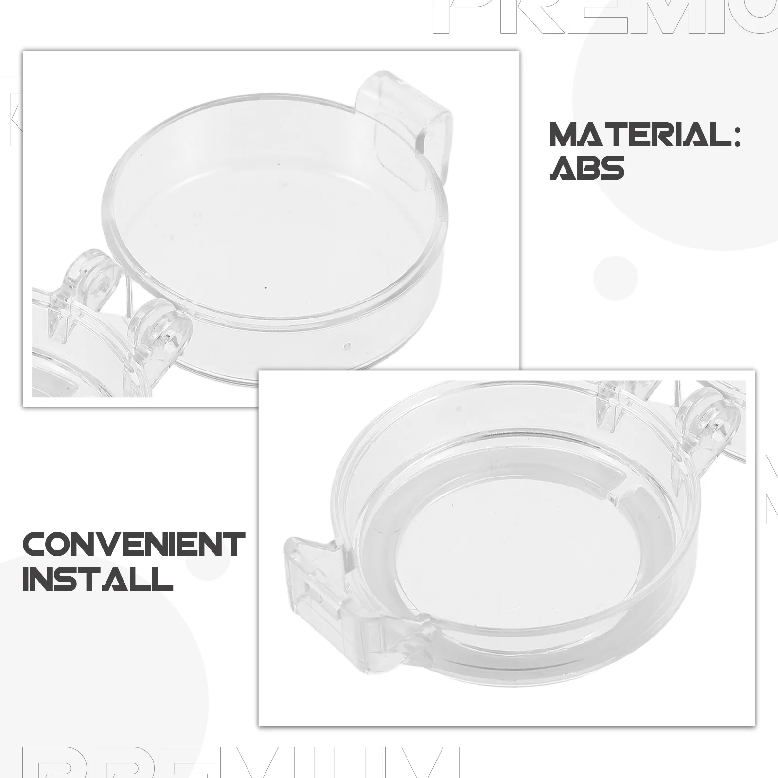 3 pçs claro à prova de crianças protetor de fechadura da porta botão capa para o quarto cozinha uso escolar deadbolt guarda pegajoso transparente