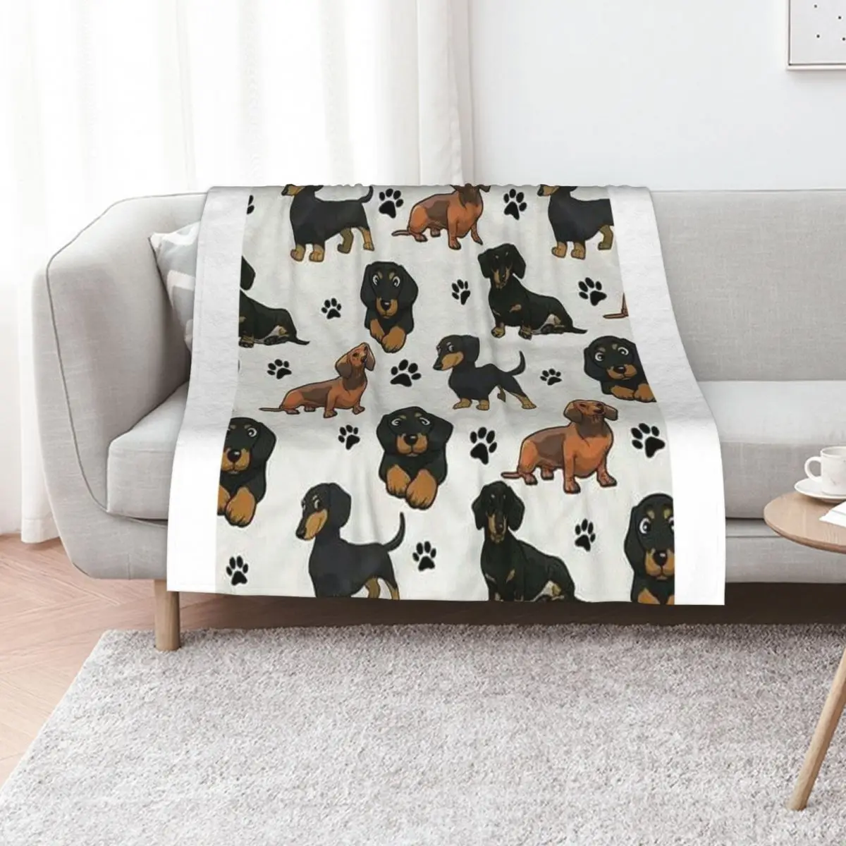 

Dachshund Dog cartoons cute Throw Blanket bed plaid Single Baby for winter Blankets