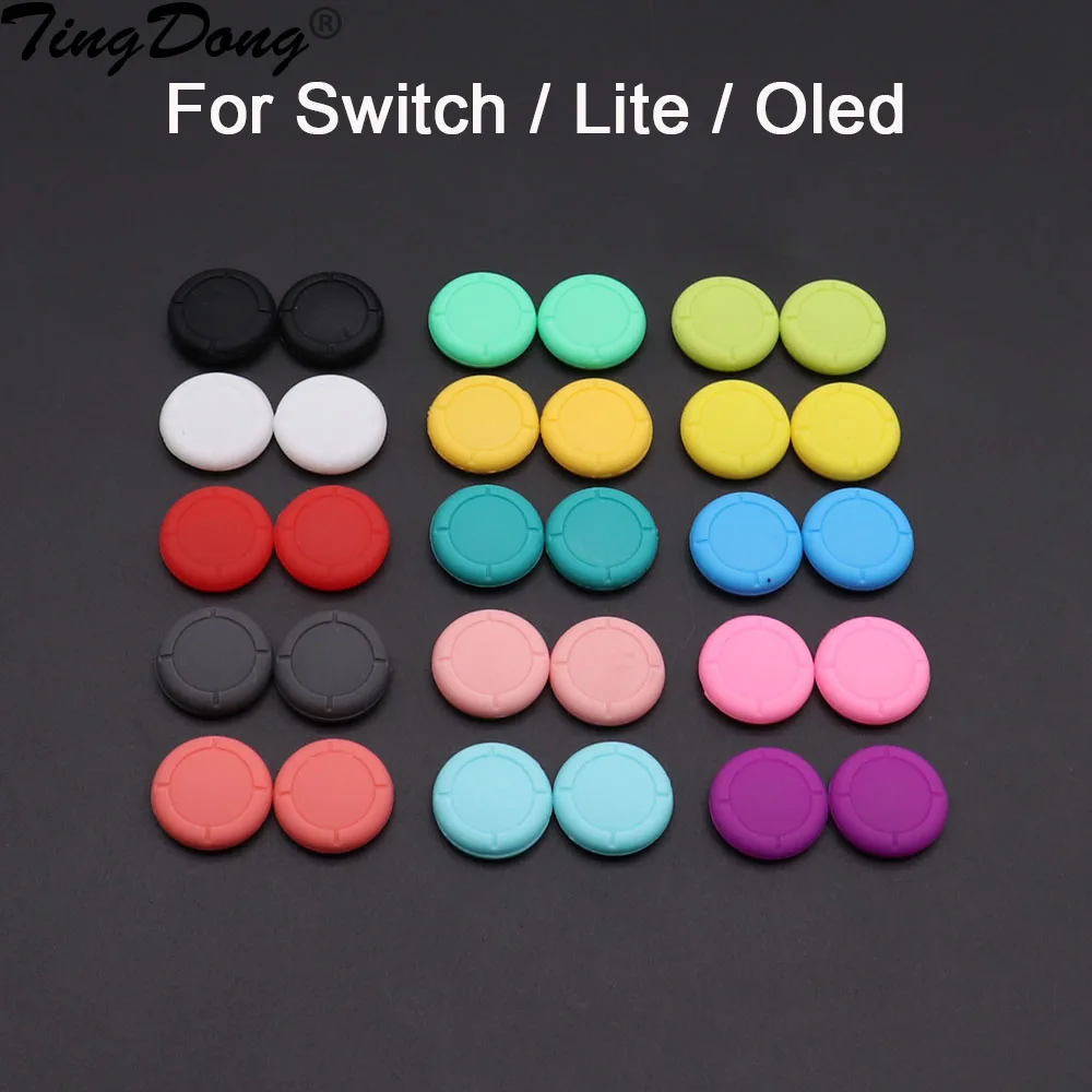 2 Stück für Switch Joy-Con Controller 3D Analog Joystick Abdeckung Daumenstick-Kappe Tastenmodul für NS Joycon