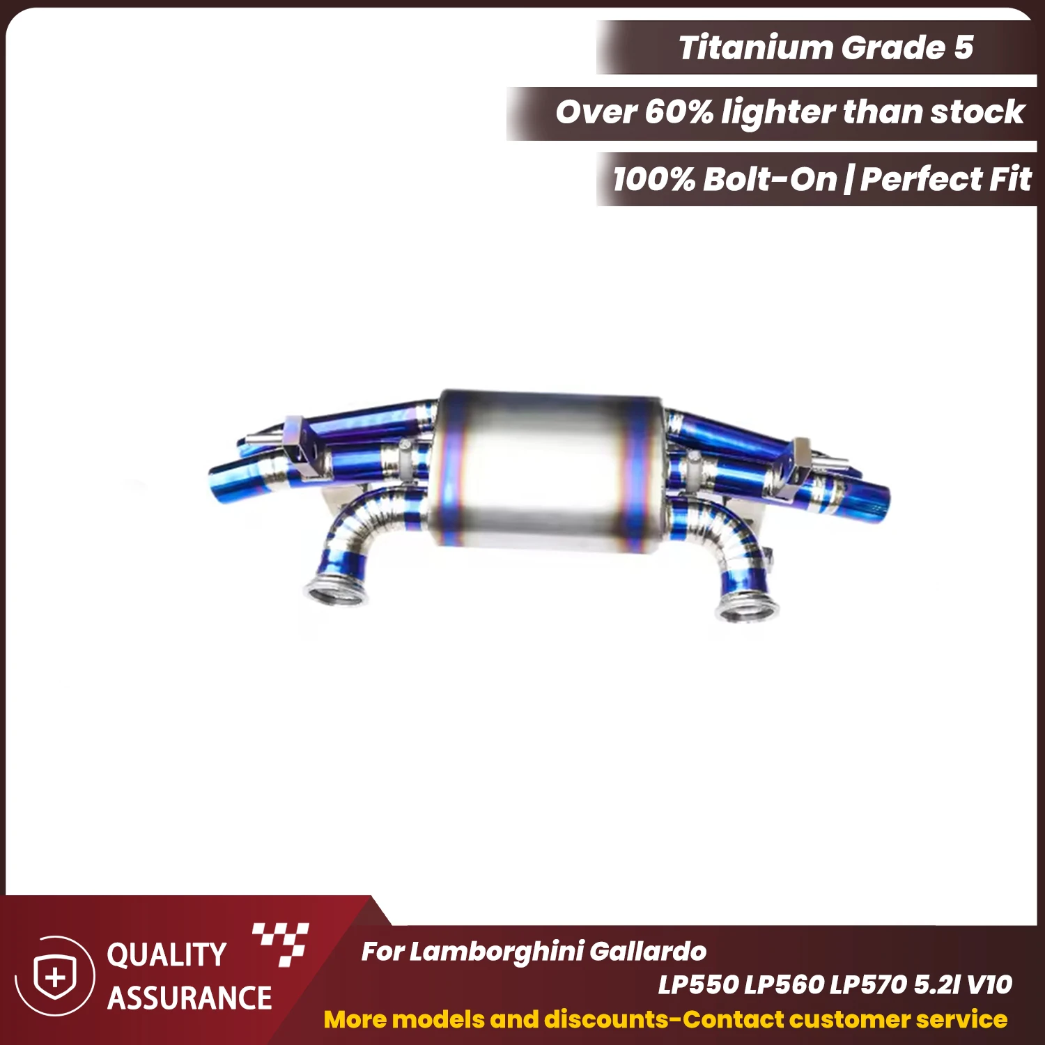 

Клапанный спортивный звук ECCF TItanium Catback выхлоп для Lamborghini Gallardo LP550 LP560 LP570 5,2l V10 Высокопроизводительная система