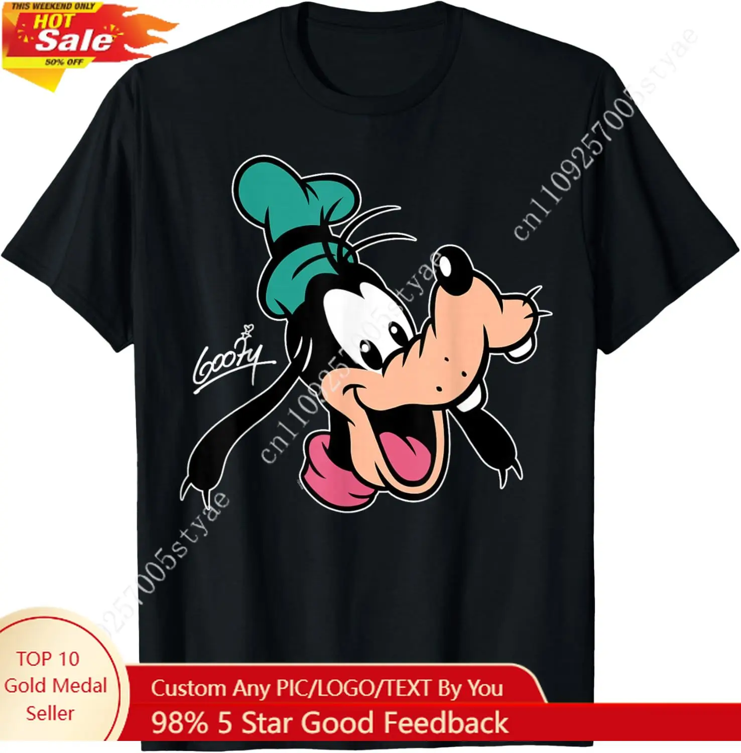 

Disney Goofy Big Face Retro Character Trip Matching T-Shirt