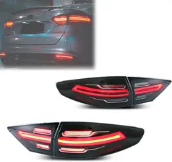 LED Tail Lights For Ford Fusion 2013 - 2020 Sequential Indicator Rear Lamps dynamic turn signal light smoke lens