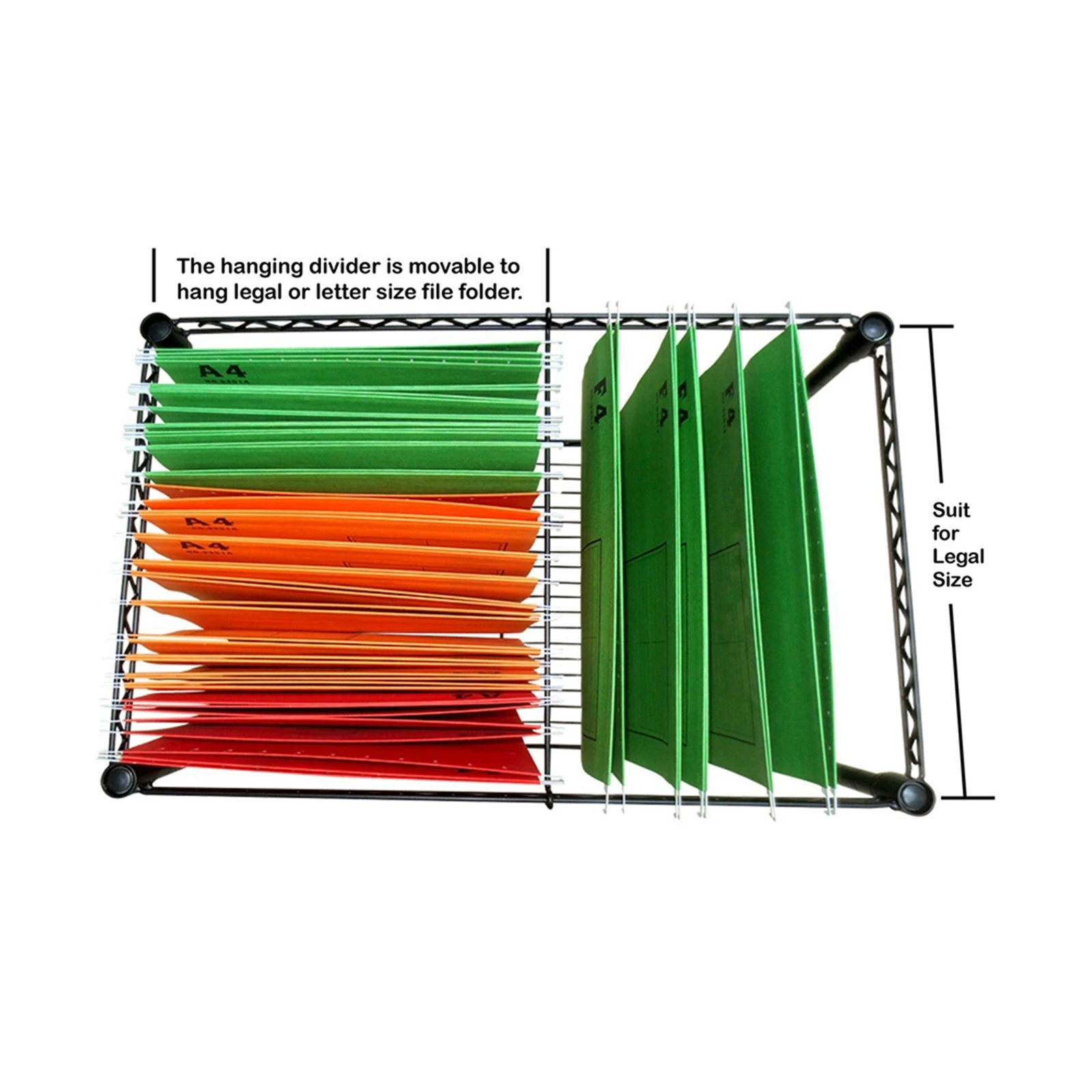 Único Tier Utility carrinho com armazenamento Rack e rodízios de bloqueio, Metal Rolling, Office Pedestal arquivos, armários
