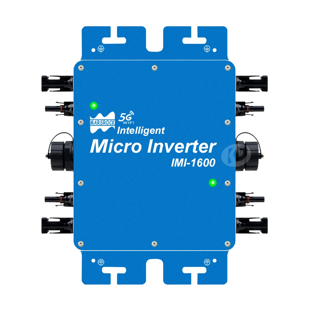 Microinversor de conexión a red MPPT de 1600W, entrada de 22-50VDC, salida de 120V/230VAC, impermeable, función WiFi, inversor Solar inteligente para sistema PV