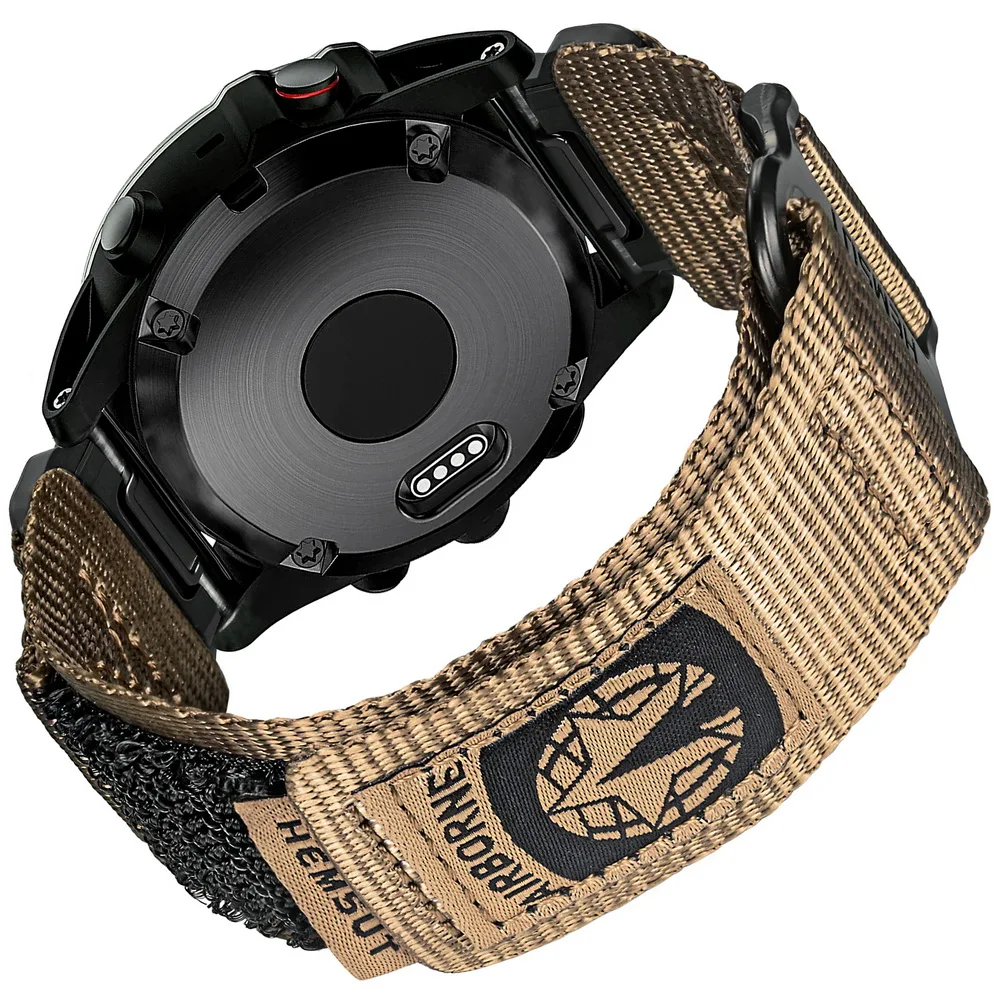 HEMSUT Straps For Garmin Fenix Quickfit 20 22 26mm Nylon Military Sports WatchBand Compatible Tactix Marq Instinct Enduro