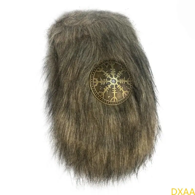 

DXAA Medieval Waist Bag Furry Coin Purse Drawstring Coin Bag Medieval Furry Waist Bag