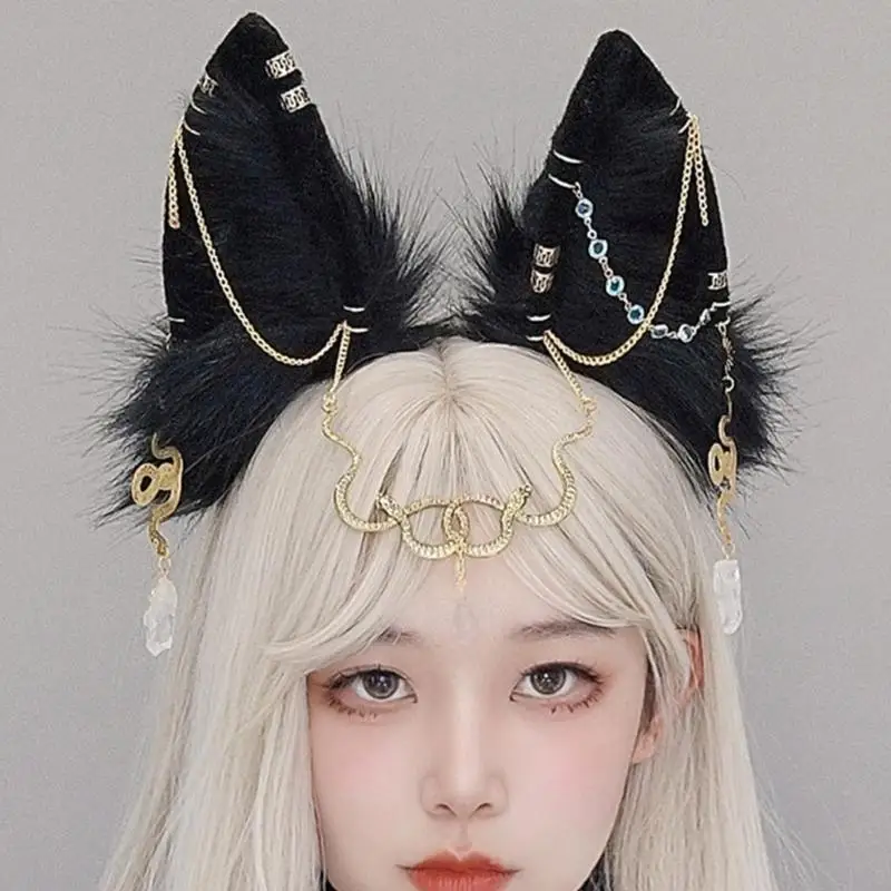 49mf Cosplay Bandband avec accessoires Costume Animation sexy Hoop cheveux serpent pour mascarade ComicCon