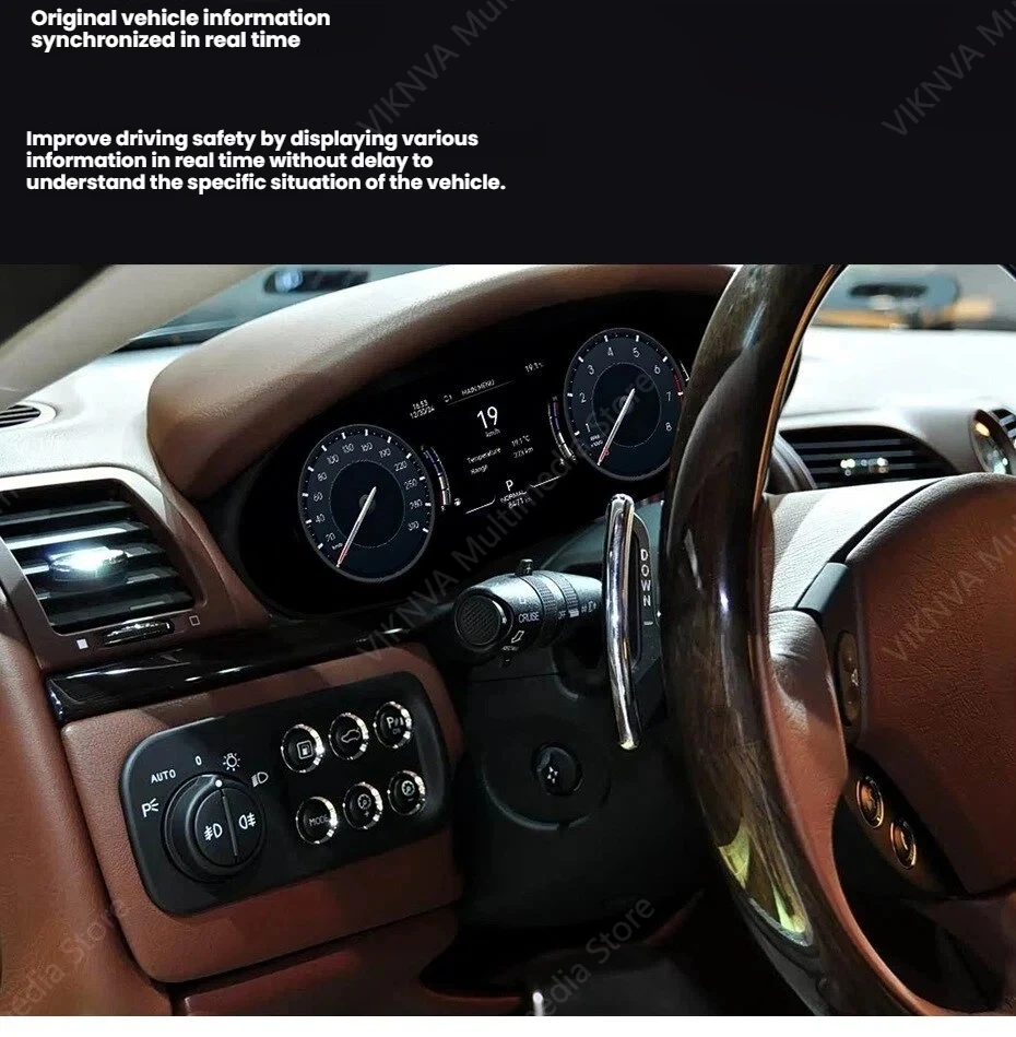

12.3" Car LCD Digital Virtual Cockpit For Maserati GT Gran Turismo GT 2004-2015 Dashboard Instrument Carplay Screen Speedometer