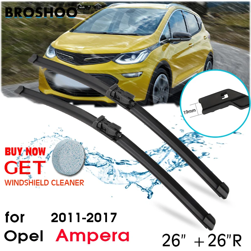 BROSHOO Auto Wiper Blades Natural Rubber For Opel Ampera 26