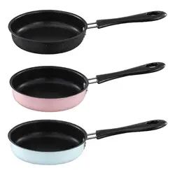 Induction Omelette Pan with Long Handle Non Stick Ham Burger Cooking Eggs Smokeless Small Saute Pan Frying Pan for Stove Top