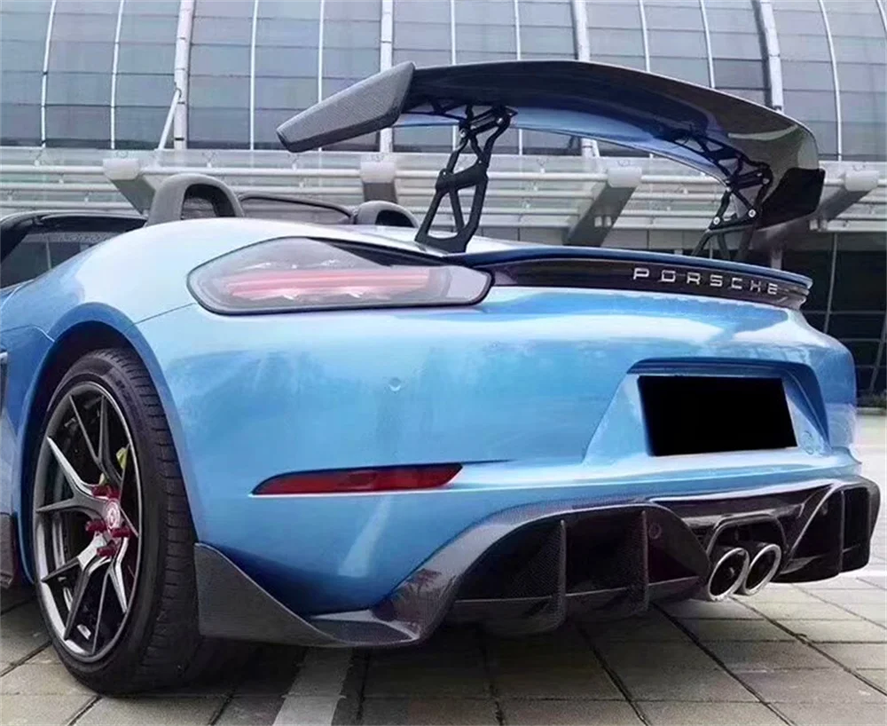 

Suitable for Porsche Cayman 718 modified car accessories, PD style carbon fiber rear diffuser, car tools