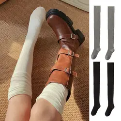 Black White Stockings Women Girls Thigh High Long Socks JK Japanese Leggings Summer Thin Loose Costumes Sweet Ballet Hosiery