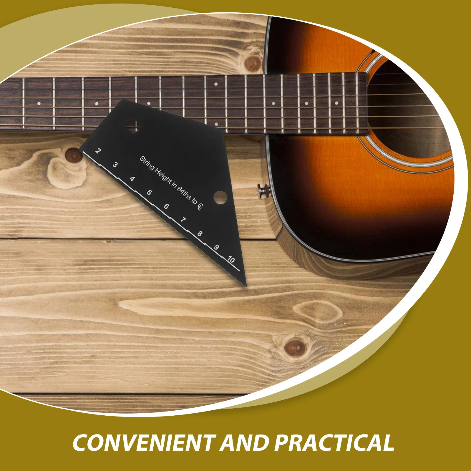 

String Action Gauge for Guitar Electric Bass Professional Measuring Ruler Accurate Guitar Setup Tool Luthier String Height