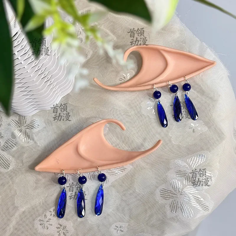 لعبة Wuthering Waves Cartethyia تأثيري أنيمي هالوين الدعامة وهمية الأذن أقراط اكسسوارات حلية الدعائم هدية عيد الميلاد #1