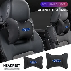 Car Seat Head Support Cushion Lumbar Pillow Accessories For Ford Focus Fiesta Puma Ranger Kuga MK7 MAX F150