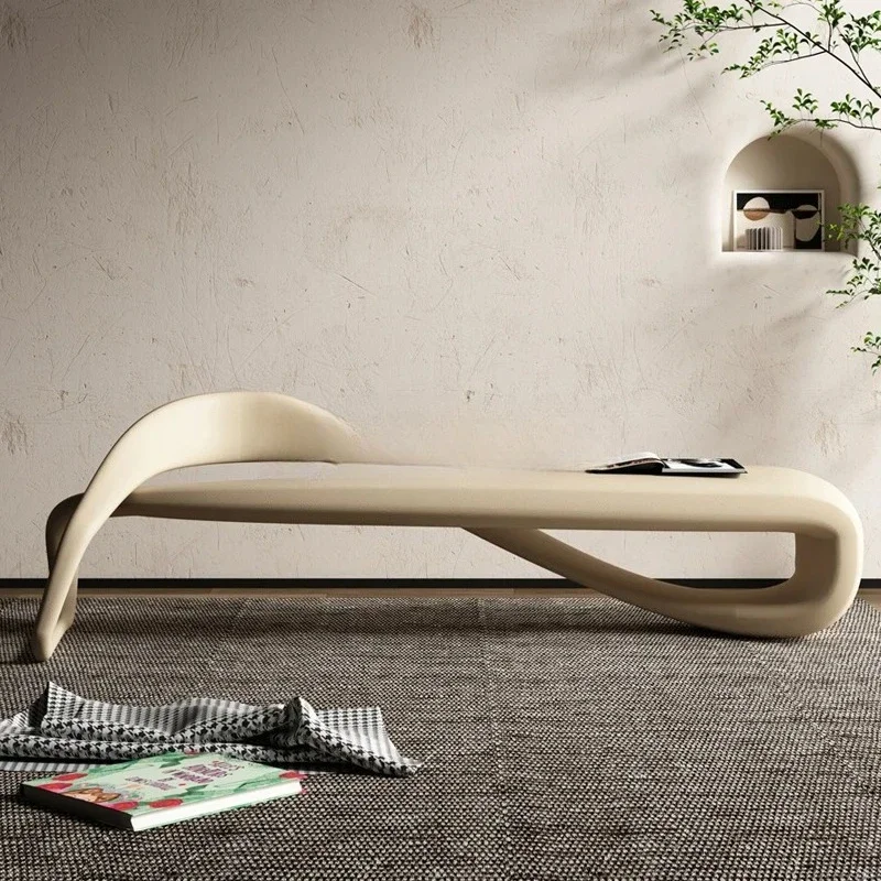 Door shoe stool Entry door stool Premium feeling cloakroom Sofa stool against the wall Long strip Bedside