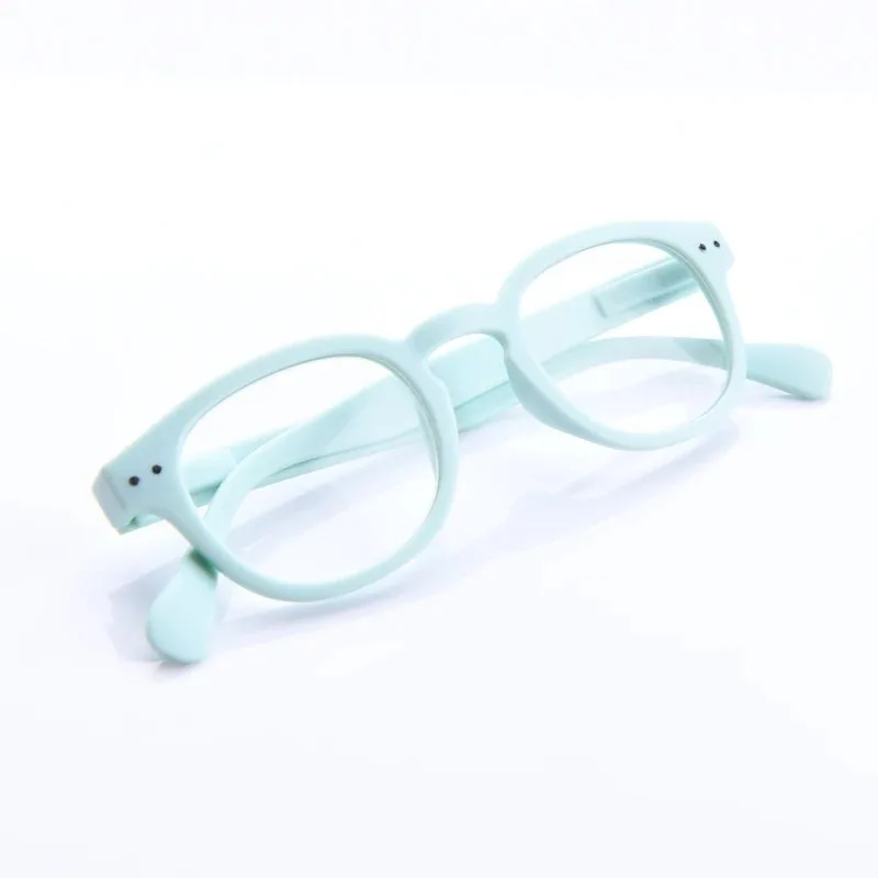 Trendige und modische Presbyopie-Brille mit Federscharnierbeinen, rundem Rahmen und HD-Gläsern, Dioptrien 0 bis +4,0 – Detail 4