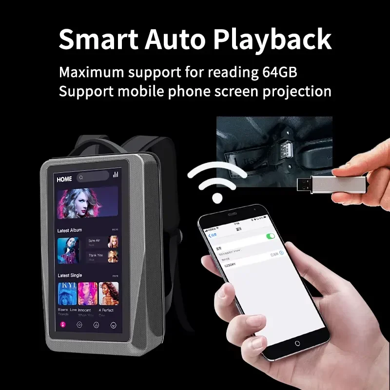for Slightly Waterproof 18.5 Inch LCD Backpack Walking Billboard for Ads with USB WiFi Mobile Screen Projection Hot Sale