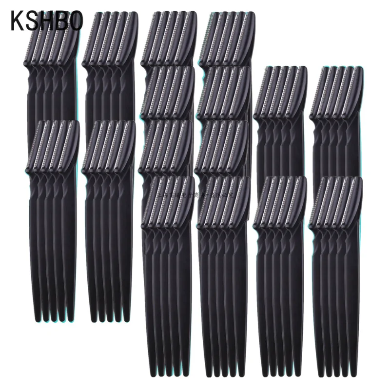 KSHBO 200Pcs/bag Makeup Tools Eyebrow Razor Eyebrow Trimmer Women Face Hair Remover Eye Brow Shaver Blades For Cosmetic Beauty