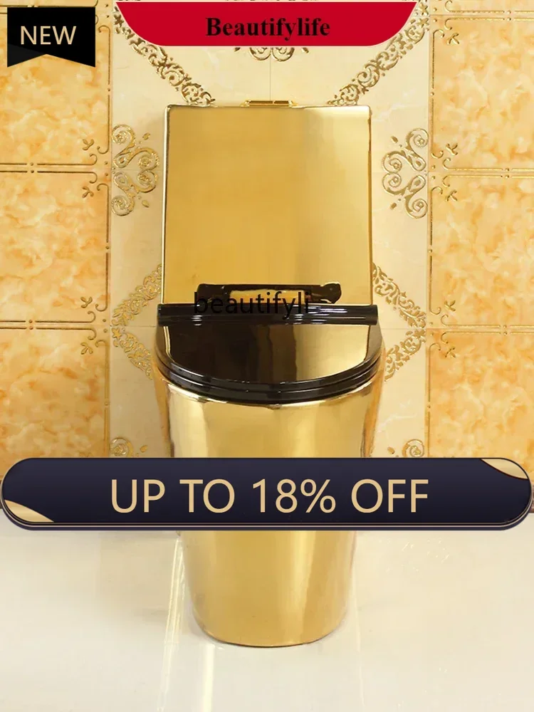 

Z189 NQ Art European-Style Golden Toilet Siphon European-Style Color Seat Toilet Adult Toilet Home