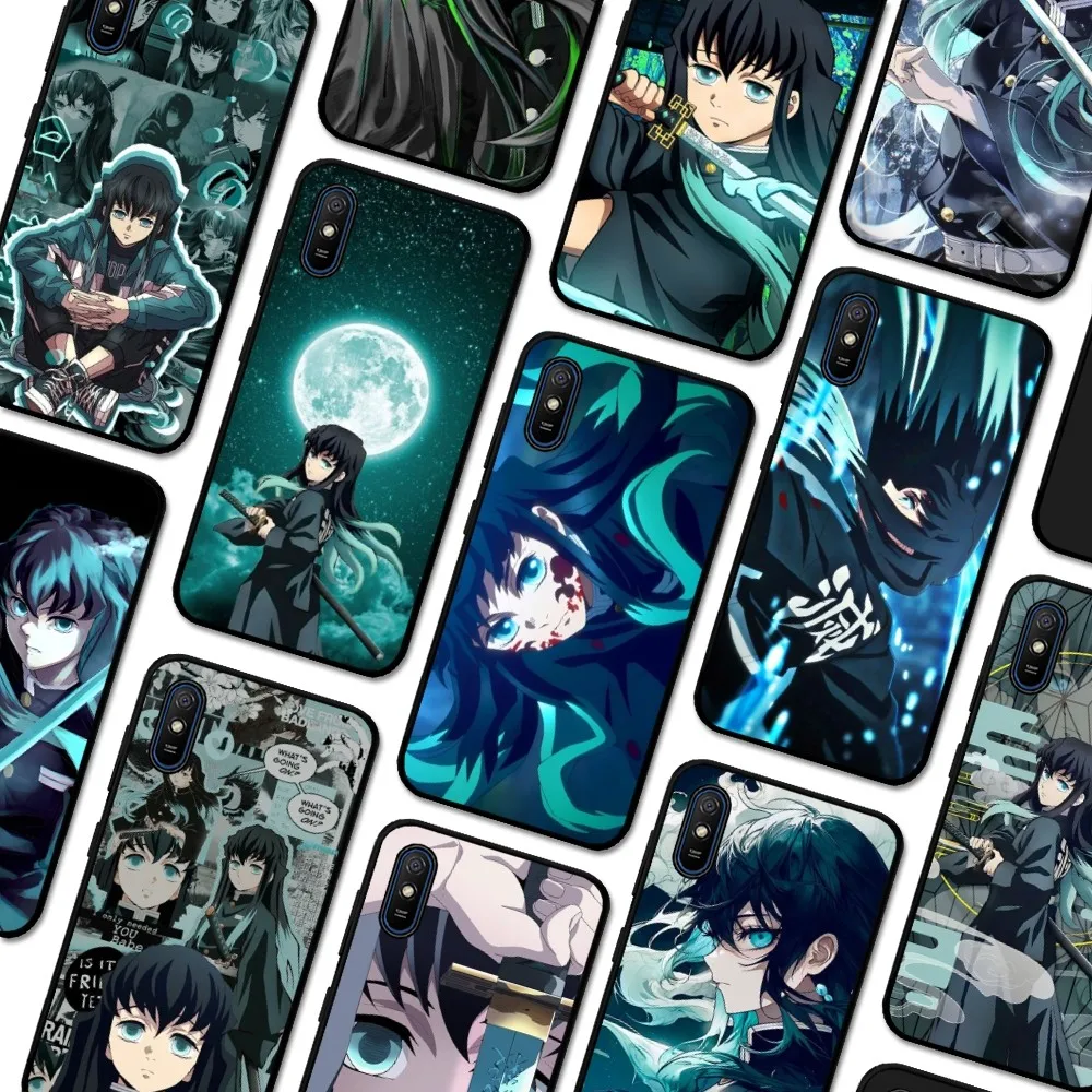 Muichiro T-Tokito Anime Phone Case For Redmi 5 6 7 8 9 10 Plus Pro 6 7 8 9 A GO K20 K30 K40 Pro Plus F3 Fundas