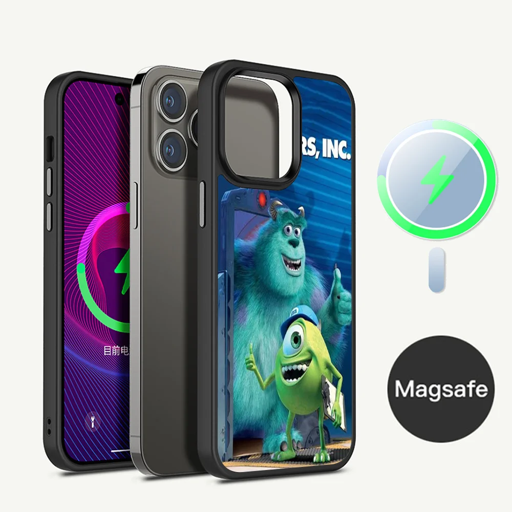 M-MonsterS U-UniversityS Phone Case Magesafe Magnetic Wireless Charge Case For IPhone 16 11 12 13 14 15 Pro Max Plus Mini