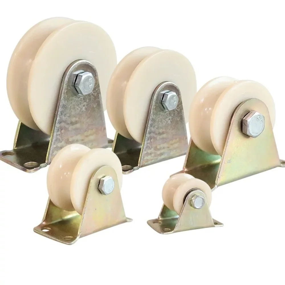 Industrial Nylon Pulley V Type U Groove Sliding Roller Silent Wear Resistant Track Guide For For Fanglin Hardware