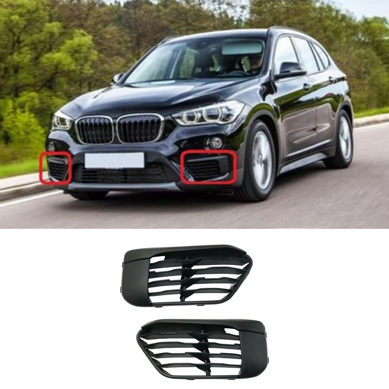 Bumper Lower Grille Bezel Cover Fog Lamp Grille For BMW X1 Xdrive28i 2016-2018 51117453982 51117453981