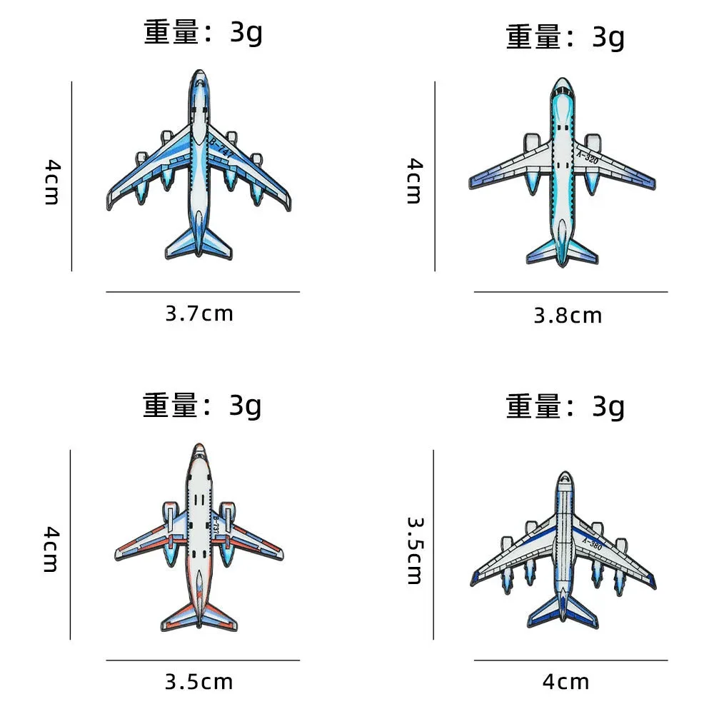 Cartoon Creative Simulation Airliner Shape Brooch Metal Badge Pin For Aviation Enthusiast Collection DIY Clothing Bags Accessory
