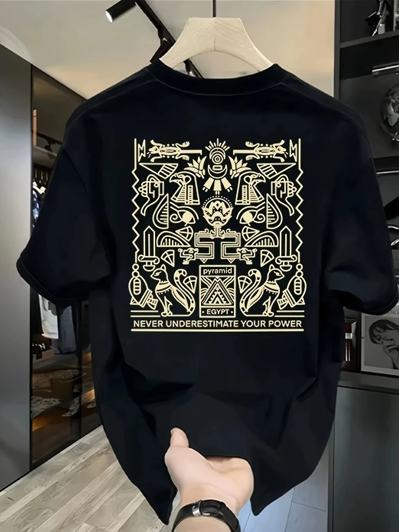 

Men'S Graphic T-Shirt - Casual Crew Neck, Short Sleeve, Casual Attire|Bold Print Design|Quality Fabri