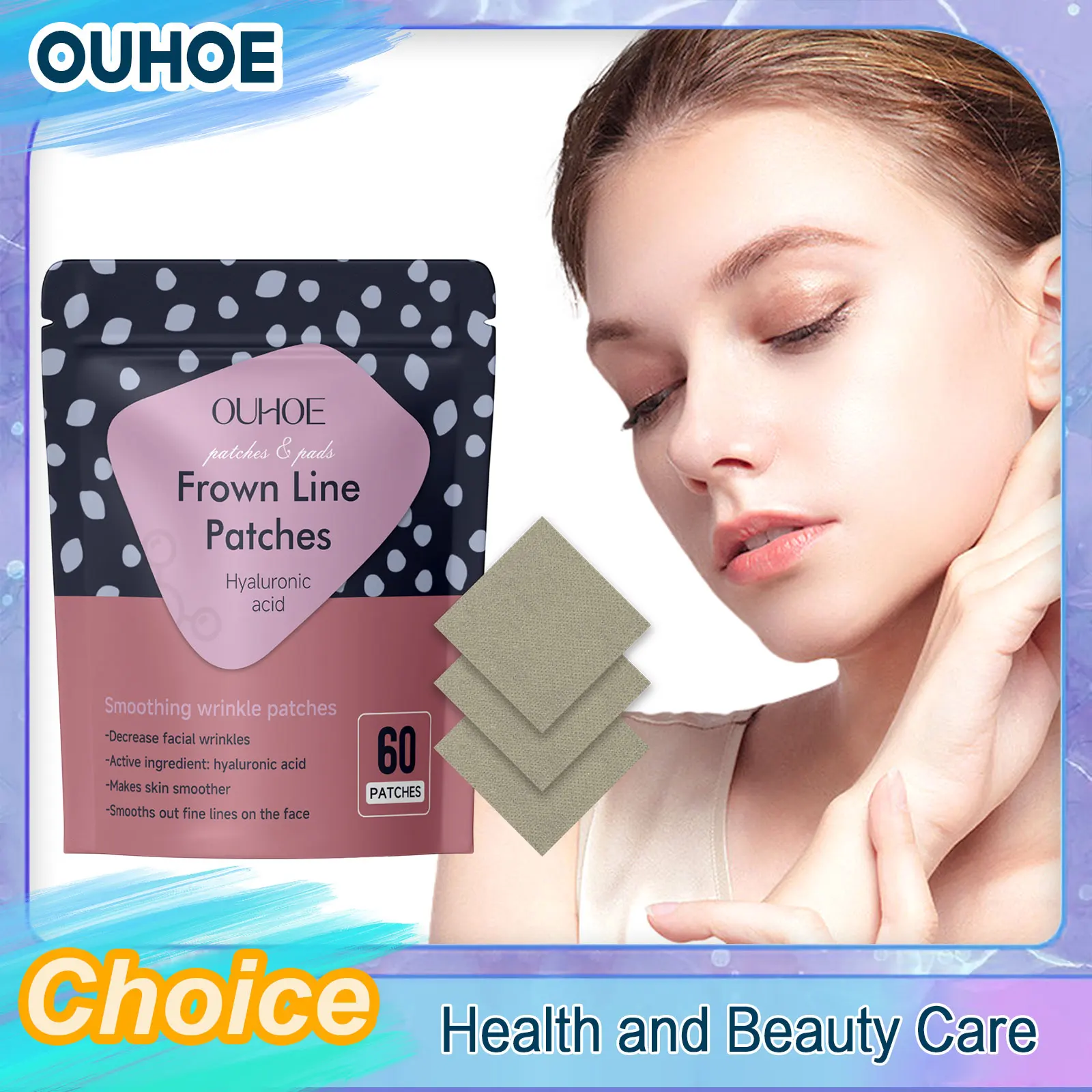 

Frown Lines Wrinkle Remover Patch Anti-Aging Lifting Firming Forehead Face Neck Eye Mask Moisturizng Lightening Wrinkle Stickers