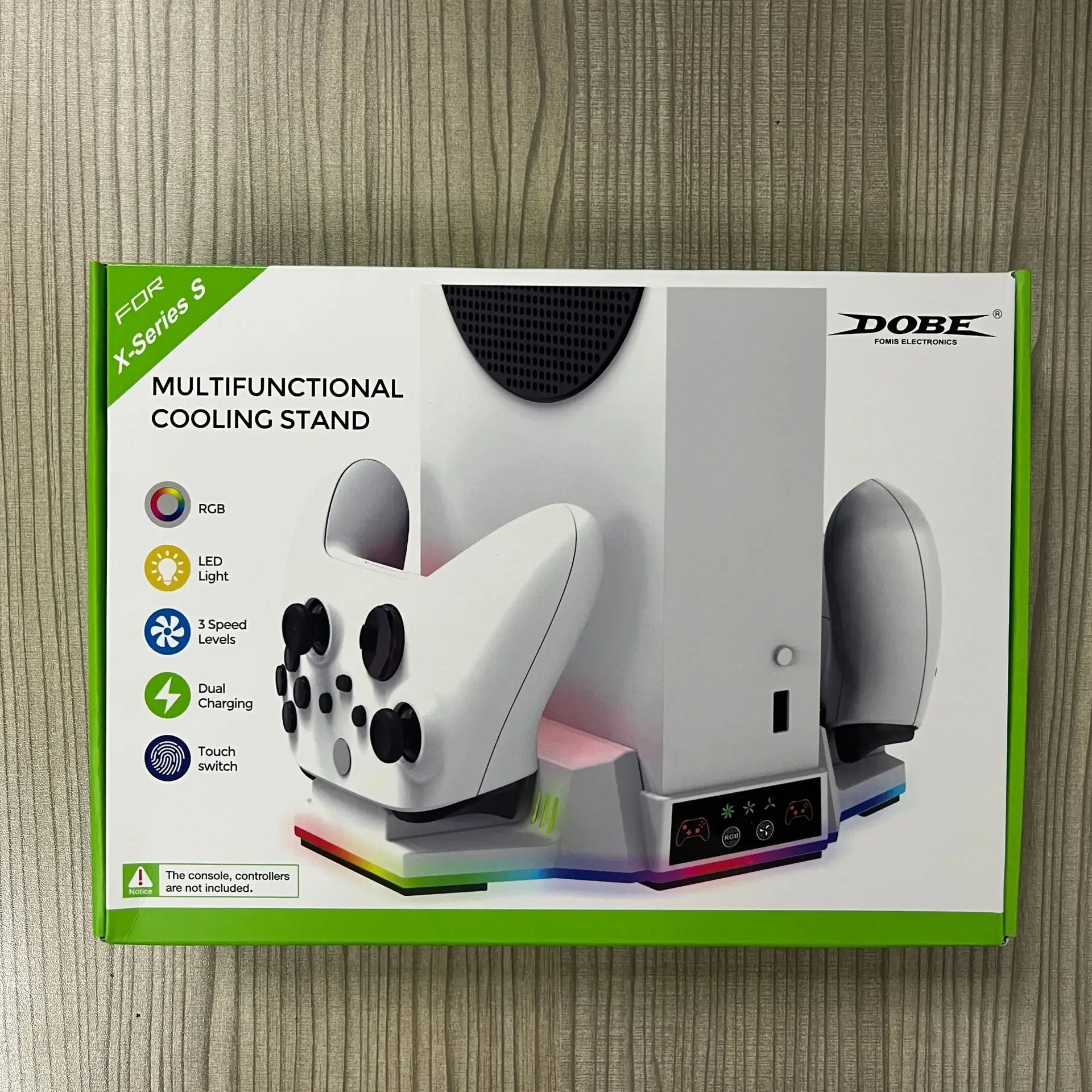 حامل تبريد لوحدة تحكم Xbox Series S مع قاعدة شاحن سرعة قابلة للتعديل 3 مستويات لوحدة تحكم Xbox Series S/X مع ضوء LED