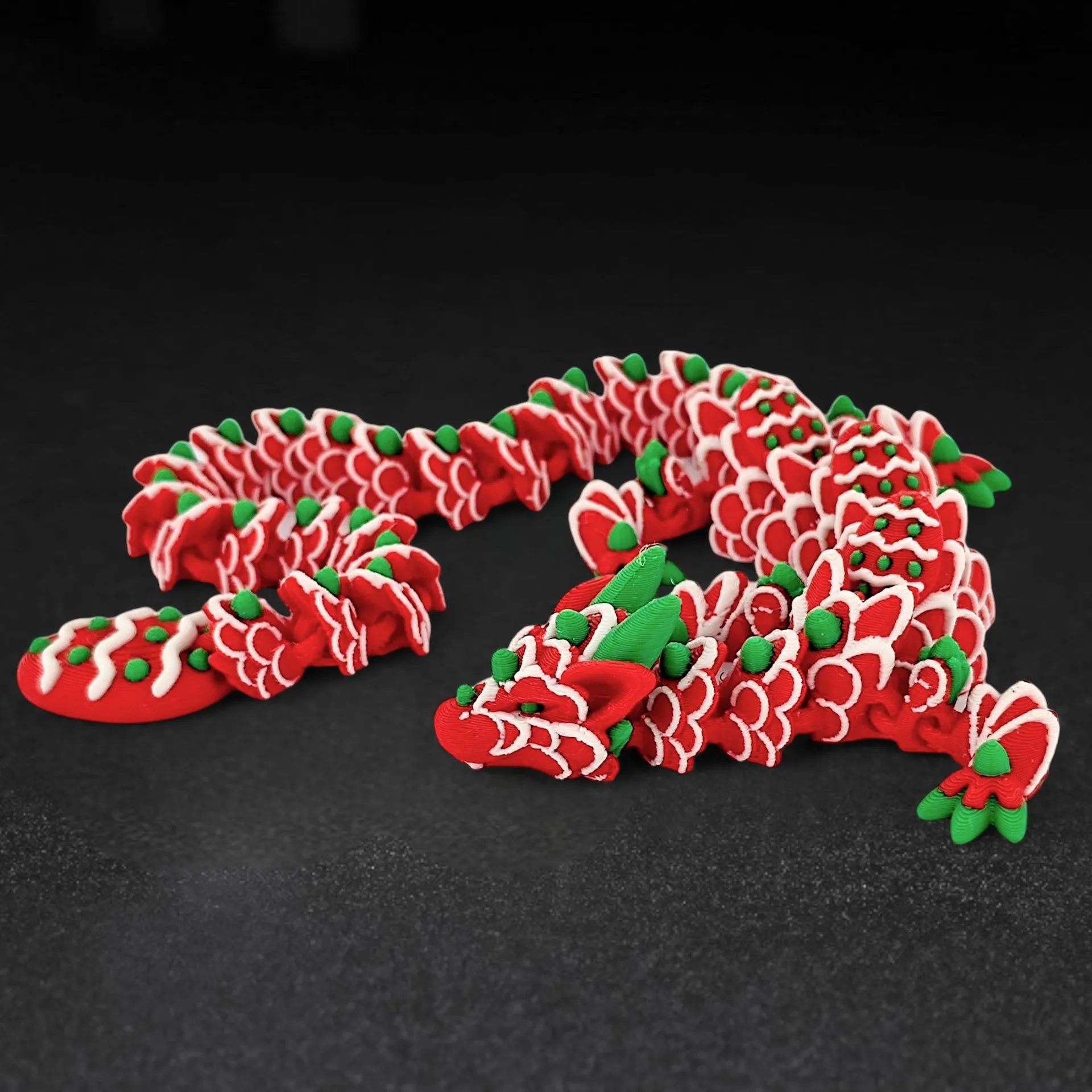 3D Gedruckt Cookie Drachen Spielzeug Gemeinsame Bewegliche Rotierenden Kreative Chinesische Sakura Drachen Modell Stress Relief Spielzeug Geschenke Hause Dekoration