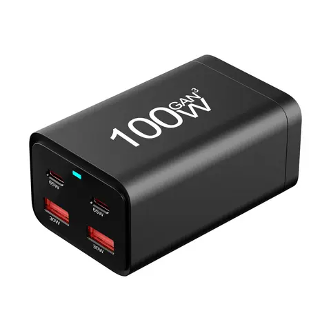 100W 4 porte GaN caricabatterie rapido 4.0 3.0 tipo C PD caricatore USB portatile QC4.0 3.0 caricabatterie rapido per Laptop IPhone15 14 13