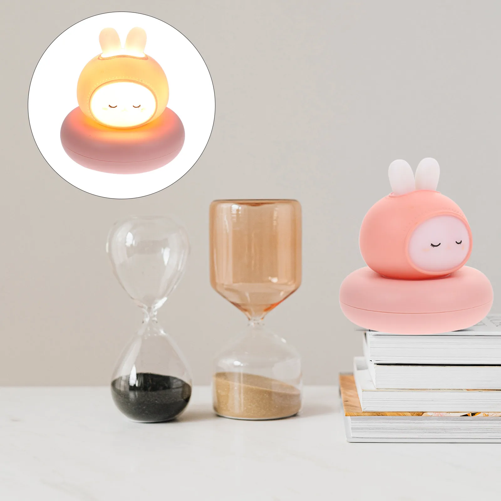 

1pc Pat Sensor Light Rechargeable Cartoon Night Lamp Adjustable Brightness Bedside Small Night Light