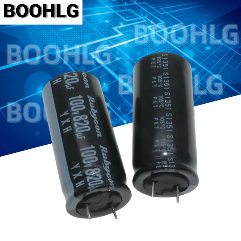 5PCS 820UF 100V Electrolytic Capacitor 100V 820UF 18X40 YXH High Frequency Low Resistance