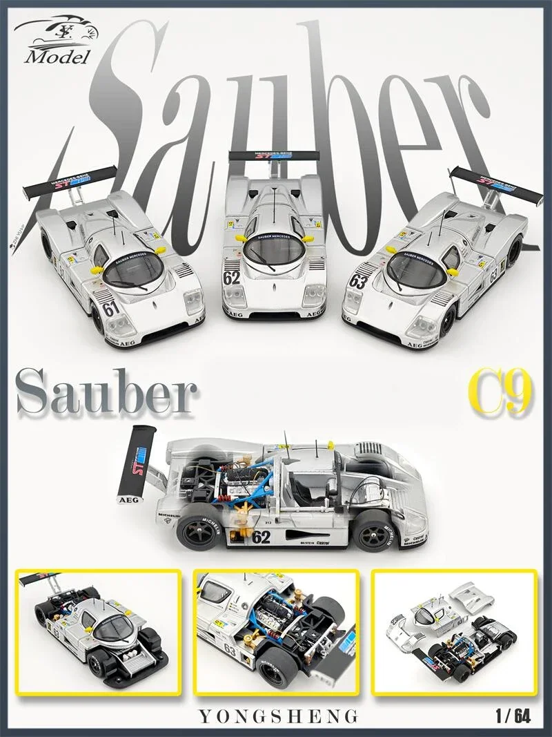 

(Pre-Order) YONGSHENG YS 1:64 Sauber C9 Silver Diecast Collector's Vehicle Model Car